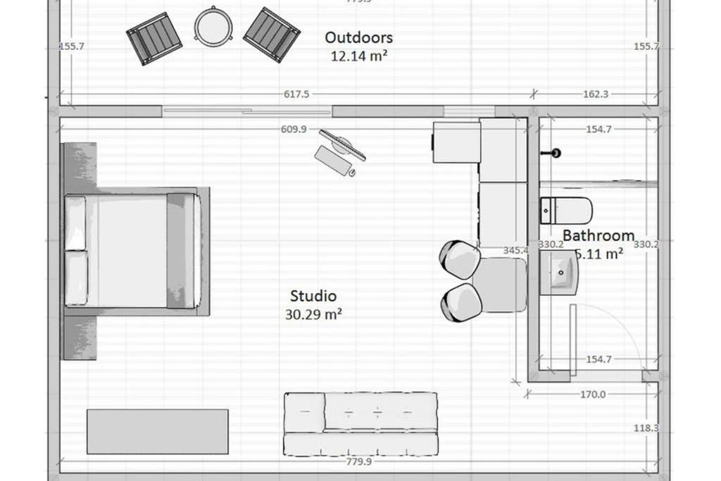 Cozy Studio Near The Beach Nea Iraklitsa 외부 사진